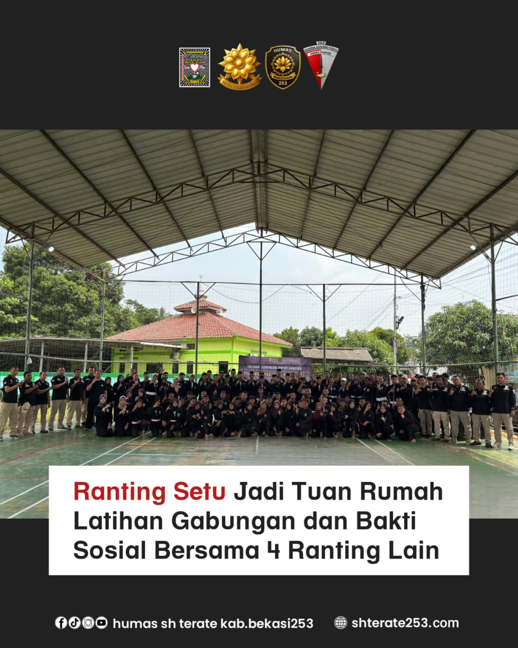 Ranting Setu Jadi Tuan Rumah Latihan Gabungan dan Bakti Sosial Bersama 4 Ranting Lain